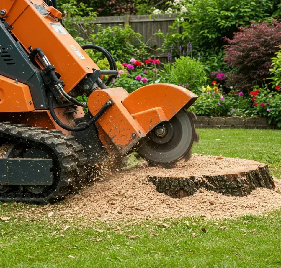 Stump Grinding by a qualified tree surgery team